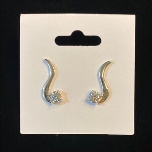 Elegant Moissanite &  Silver Earrings